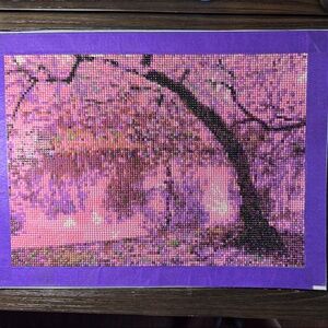 Purple and Pink Mosaic Diamond Painting Art